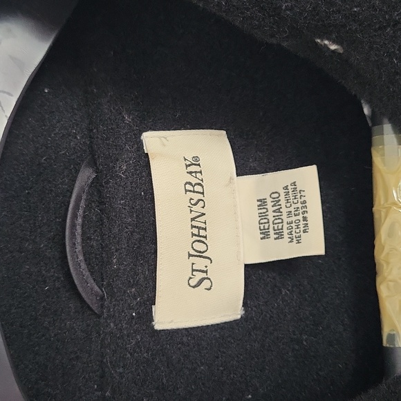 St. John's Bay Black Wool Jacket Medium - Picture 5 of 9